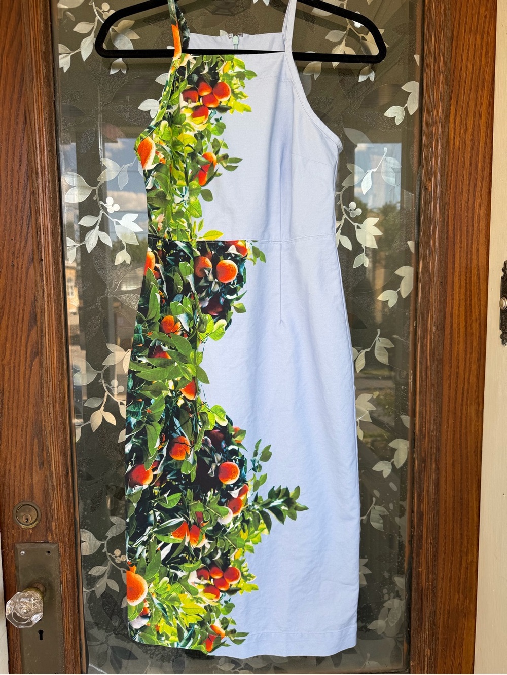 Maeve by Anthropology Orange Grove Floral Dress Tropical Euro Summer Size 0 NWOT